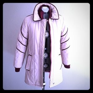 Vintage 80s saril canvas puffer coat with pipping